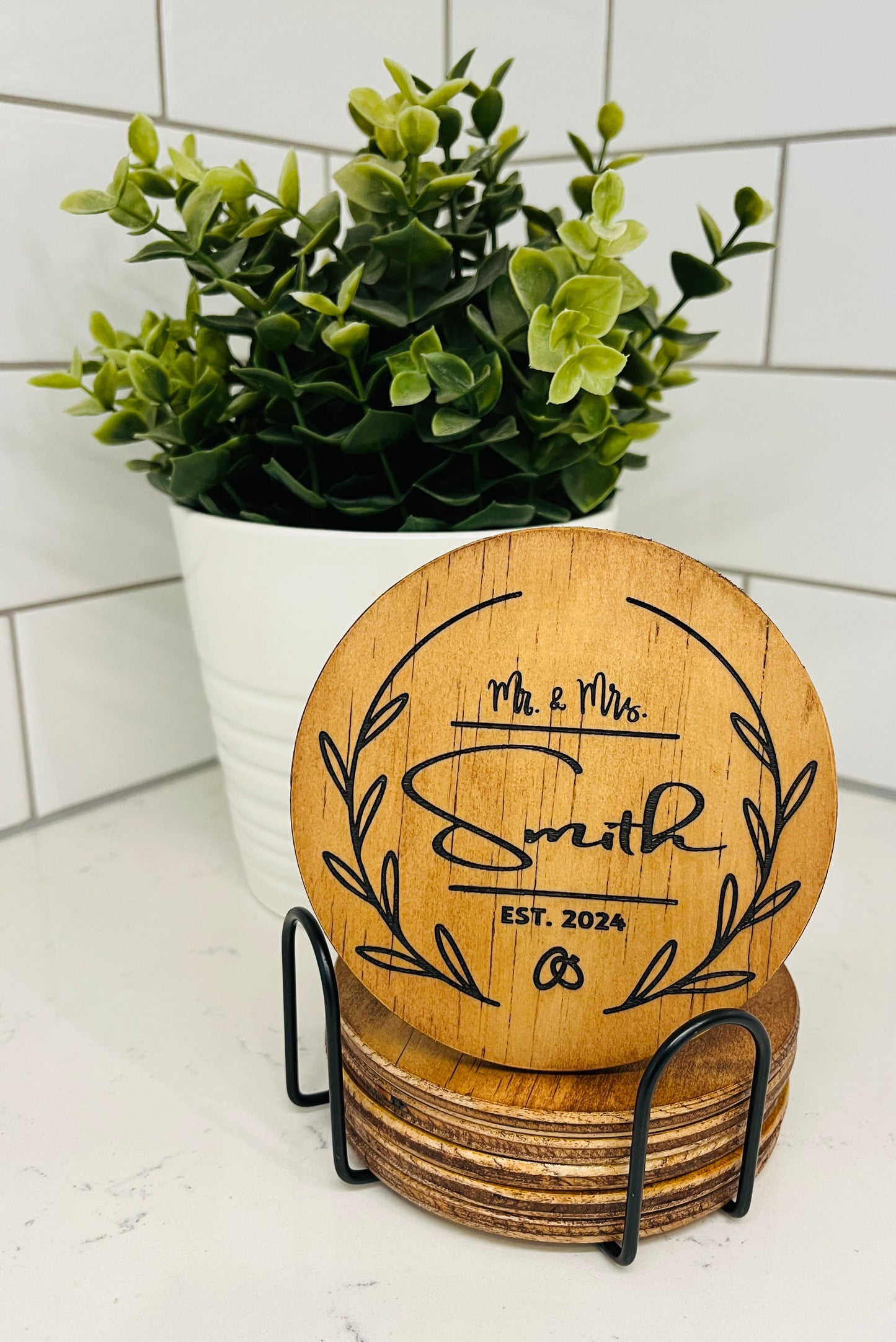 Coaster Set - Custom Personalized Wedding/Anniversary