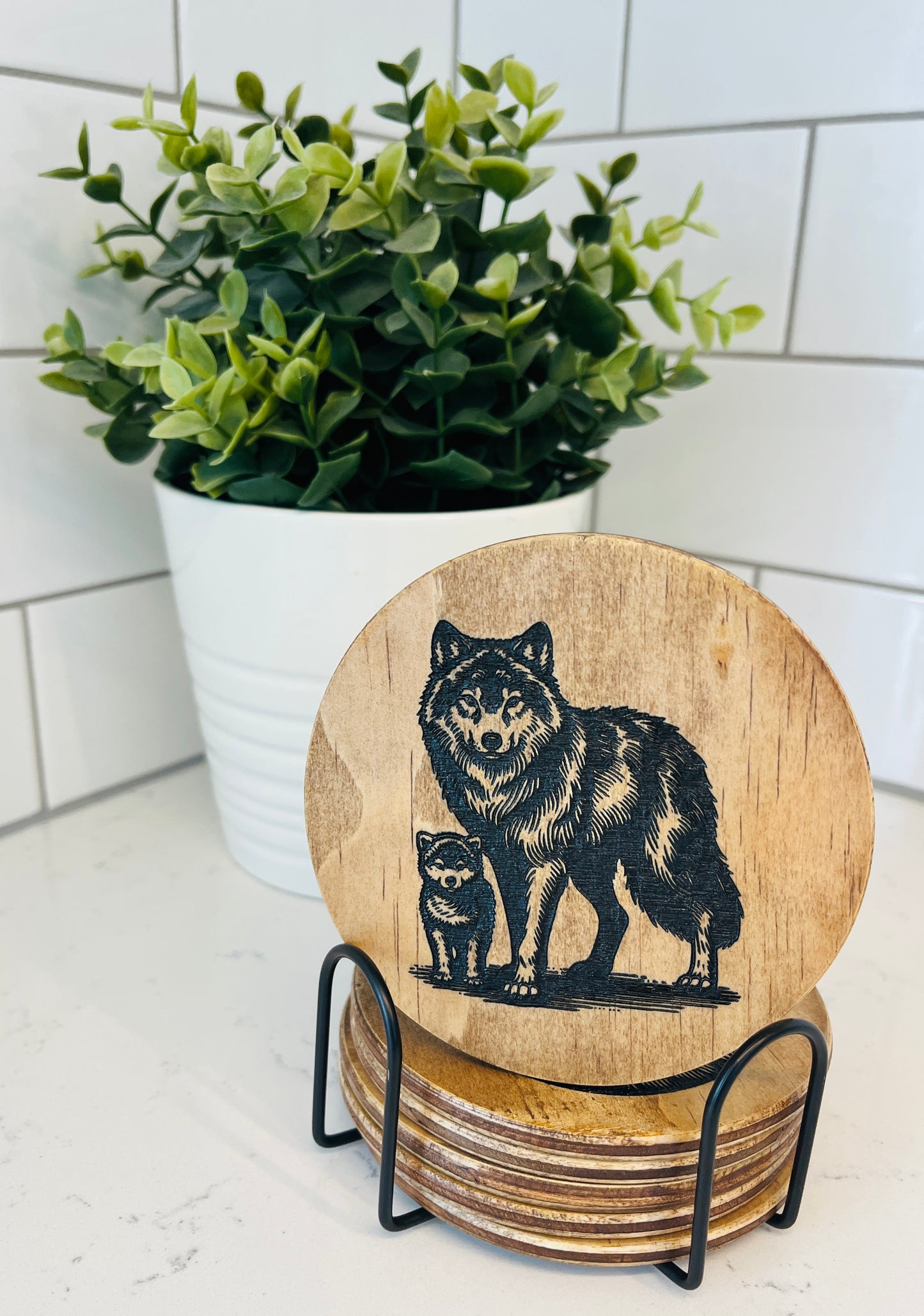 Coaster Set - Wolf