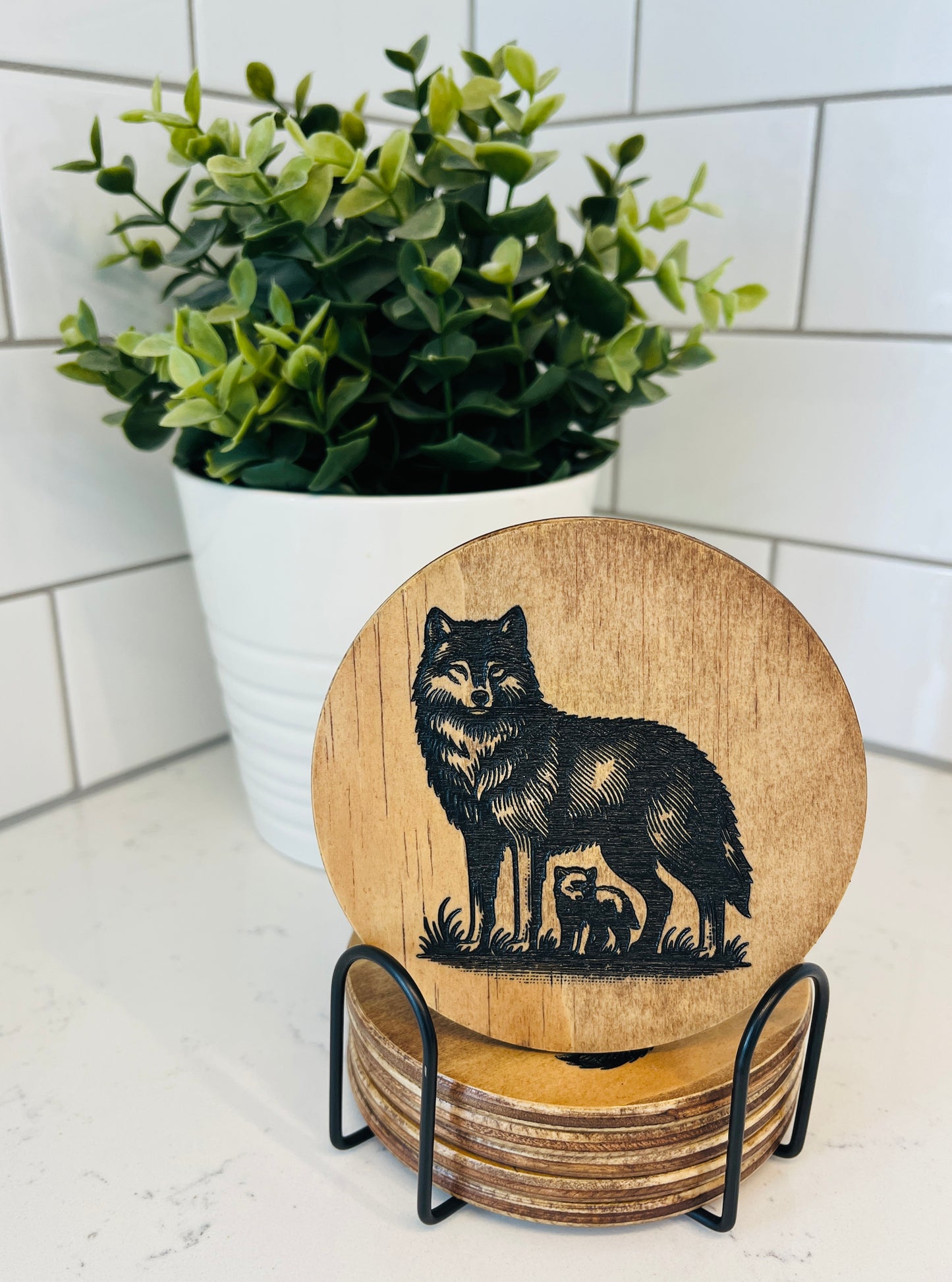 Coaster Set - Wolf