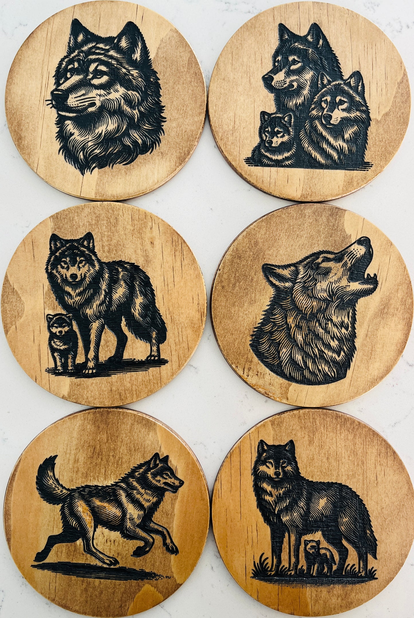 Coaster Set - Wolf