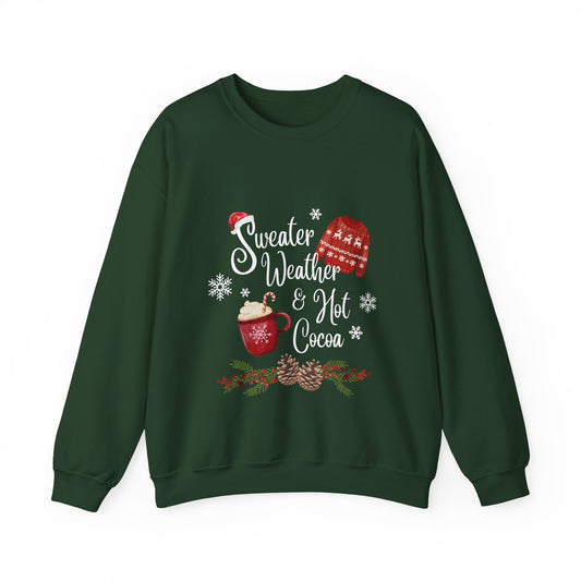 Cozy Holiday Crewneck Sweatshirt, Perfect Gift for Christmas, Sweater Weather Gift, Relaxed Fit, Winter Outfit, Festive Apparel